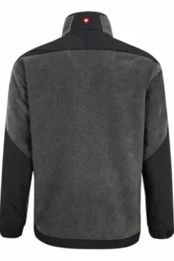 WELLENSTEYN Jet-Fleece-Jacke JJ-10 melange/schwarz windabweisend, wasserabweisend, atmungsaktiv