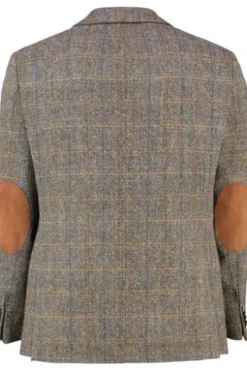 WELLINGTON OF BILMORE Harris Tweed Sakko London green blue herringbone kariert