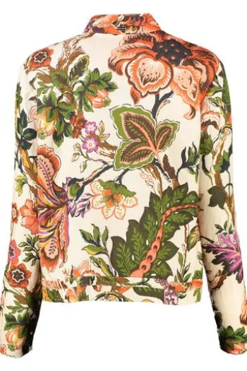 WHITE LABEL Blouson-Jacke Beige-multicolour geblümt