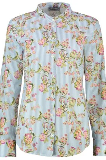 WHITE LABEL Bluse hellblau gestreift