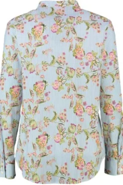 WHITE LABEL Bluse hellblau gestreift