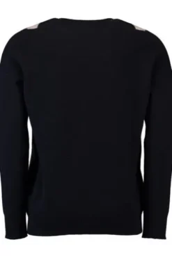 WILLIAM LOCKIE Lambswool Rauten-Pullover marine
